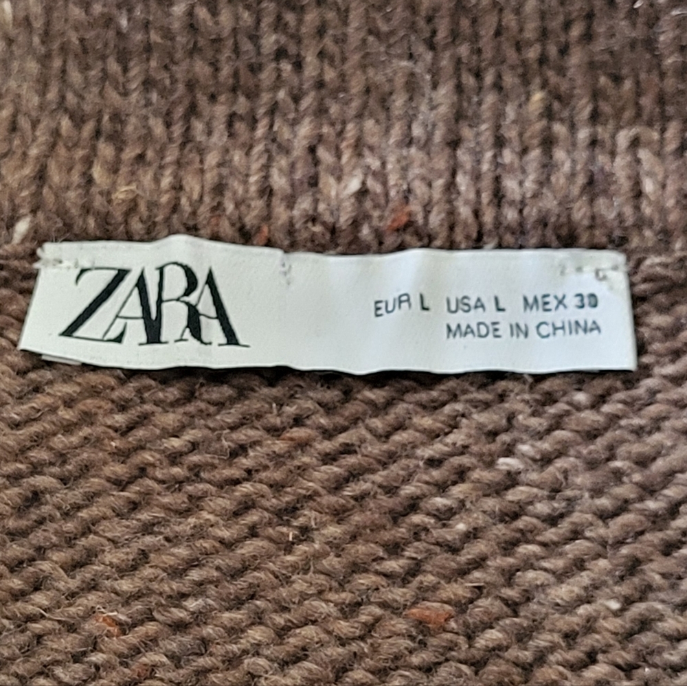 Zara Brown Knit Maxi Skirt - Picture 9 of 12